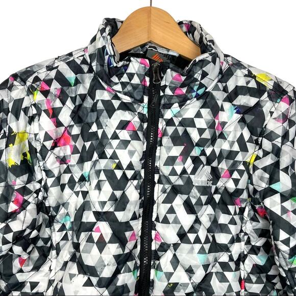 RBX | Snow Jacket Geometric Shapes Black White Snowboard Ski - Picture 3 of 10